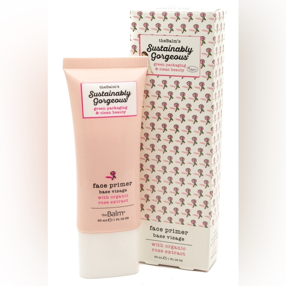 theBalm Sustainably Gorgeous Face Primer with Organic Rose Extract 1 fl oz NIB